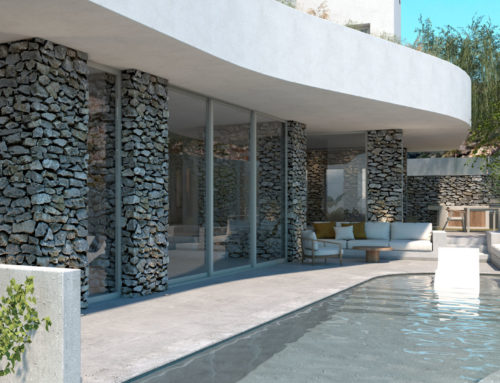 Ground Up, residence in Palaiochora, Crete, outdoor spaces